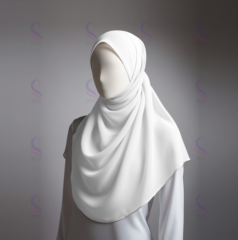 White Chiffon Sheila (Hijab)