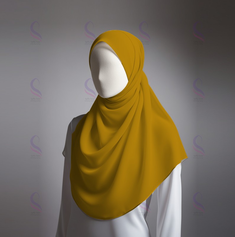 Dark Golden Chiffon Sheila (Hijab)