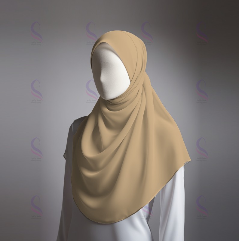 Tan Chiffon Sheila (Hijab)
