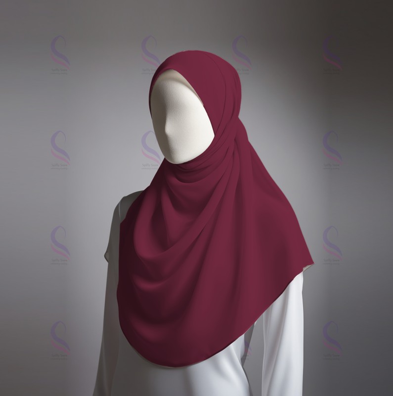 Maroon Chiffon Sheila (Hijab)