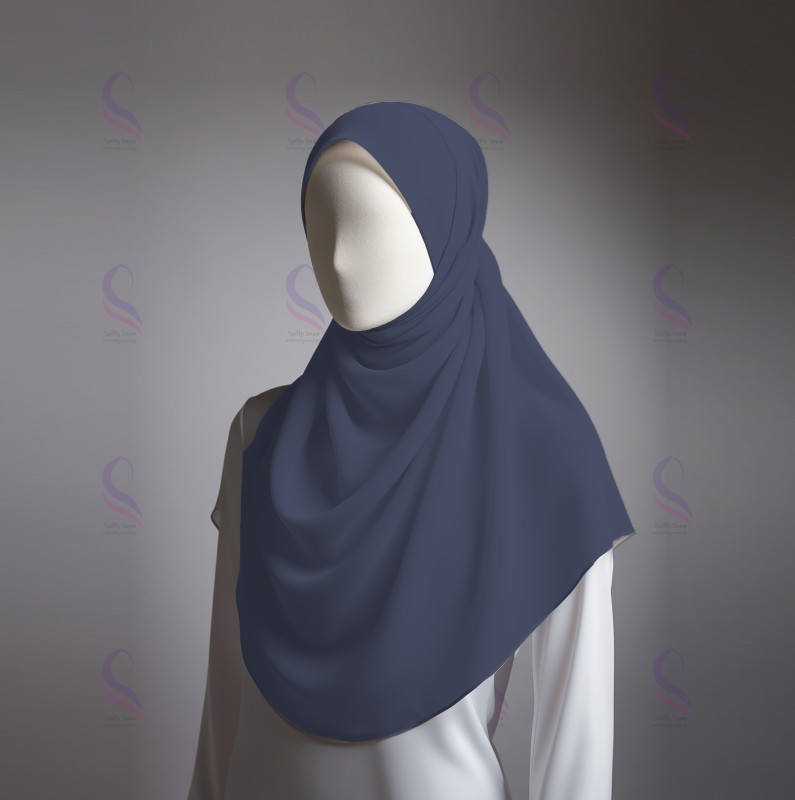 Dark Blue Chiffon Sheila (Hijab)