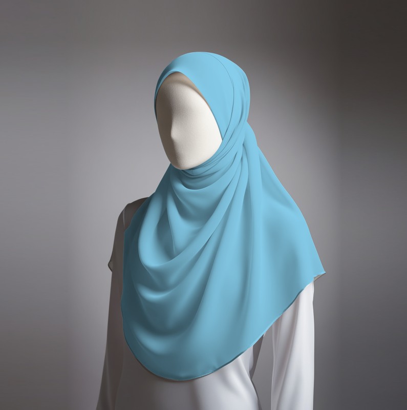 Sky Blue Chiffon Sheila (Hijab)